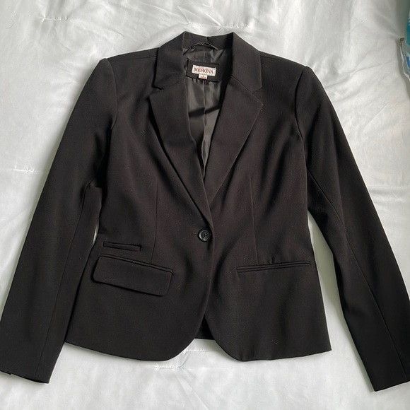 Merona Jackets & Blazers - Merona Women`s One Button Single Breast Lined Stretch Black Blazer Size 2 EUC